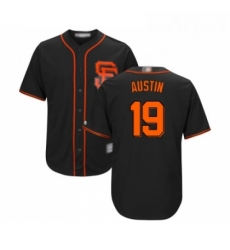 Youth San Francisco Giants 19 Tyler Austin Replica Black Alternate Cool Base Baseball Jersey 