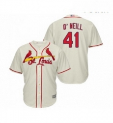 Youth St Louis Cardinals 41 Tyler O Neill Replica Cream Alternate Cool Base Baseball Jersey 