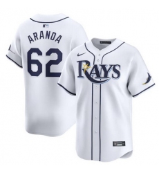 Men Tampa Bay Rays 62 Jonathan Aranda White Home Limited Stitched Baseball Jersey