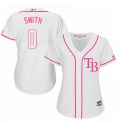 Womens Majestic Tampa Bay Rays 0 Mallex Smith Authentic White Fashion Cool Base MLB Jersey 