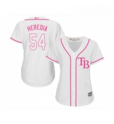 Womens Tampa Bay Rays 54 Guillermo Heredia Replica White Fashion Cool Base Baseball Jersey 