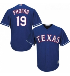 Youth Majestic Texas Rangers 19 Jurickson Profar Replica Royal Blue Alternate 2 Cool Base MLB Jersey