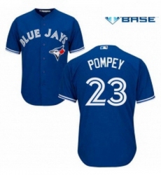 Youth Majestic Toronto Blue Jays 23 Dalton Pompey Authentic Blue Alternate MLB Jersey