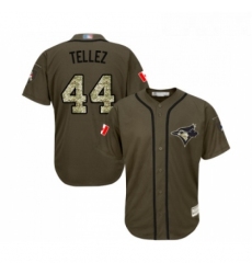 Youth Toronto Blue Jays 44 Rowdy Tellez Authentic Green Salute to Service Baseball Jersey 