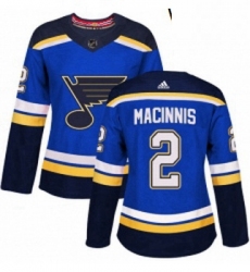 Womens Adidas St Louis Blues 2 Al Macinnis Premier Royal Blue Home NHL Jersey 