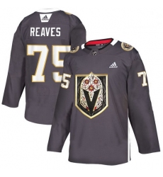 Vegas Golden Knights 75 Ryan Reaves Gray Dia De Los Muertos Adidas Jersey