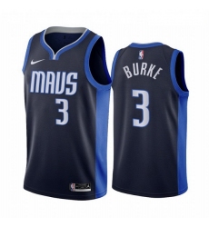 Men Dallas Mavericks 3 Trey Burke Navy NBA Swingman 2020 21 Earned Edition Jersey