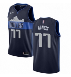 Womens Nike Dallas Mavericks 77 Luka Doncic Authentic Navy Blue NBA Jersey Statement Edition 