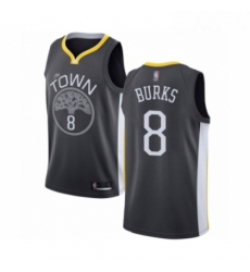 Youth Golden State Warriors 8 Alec Burks Swingman Black Basketball Jersey Statement Edition 