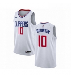 Mens Nike Los Angeles Clippers 10 Jerome Robinson Swingman White NBA Jersey Association Edition 