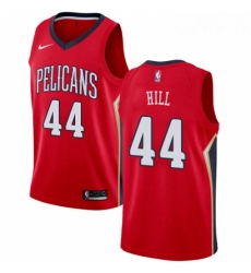 Womens Nike New Orleans Pelicans 44 Solomon Hill Authentic Red Alternate NBA Jersey Statement Edition