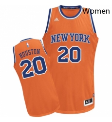 Womens Adidas New York Knicks 20 Allan Houston Swingman Orange Alternate NBA Jersey