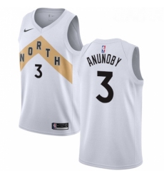 Womens Nike Toronto Raptors 3 OG Anunoby Swingman White NBA Jersey City Edition 