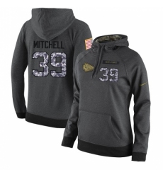 NFL Womens Nike Kansas City Chiefs 39 Terrance Mitchell Stitched Black Anthracite Salute to Service Player Performance Hoodie