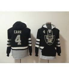 Men Nike Los Angeles Raiders Derek Carr 4 NFL Winter Thick Hoodie