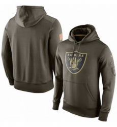 NFL Mens Oakland Raiders Nike Olive Salute To Service KO Performance Hoodie