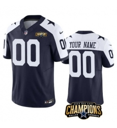 Men Dallas Cowboys Active Player Custom Nay White 2023 F U S E  NFC East Champions Patch Stitched Football Jersey