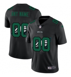 Men Women Youth Toddler Philadelphia Eagles Custom Men Nike Team Logo Dual Overlap Limited NFL Jerseyey Black