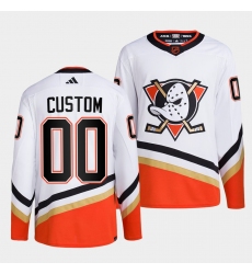 Men Women Youth Anaheim Ducks Custom White 2022 23 Reverse Retro Stitched Jersey