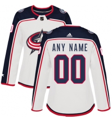 Men Women Youth Toddler White Jersey - Customized Adidas Columbus Blue Jackets Away  II