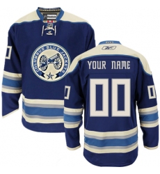 Men Women Youth Toddler Youth Navy Blue Jersey - Customized Reebok Columbus Blue Jackets Third