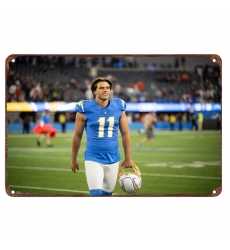 Los Angeles Chargers Aluminum Sign 12x8 Inch Cameron Dicker 001