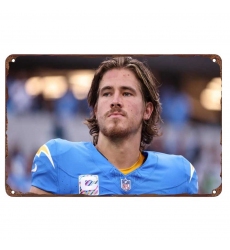 Los Angeles Chargers Aluminum Sign 12x8 Inch Justin Herbert 001