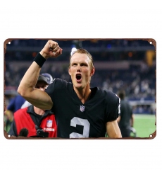 Los Angeles Raiders Aluminum Sign 12x8 Inch Daniel Carlson 004