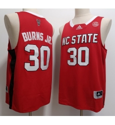 Men DJ Burns Jr.  NC State Wolfpack #30 Red Stitched NCAA Jersey