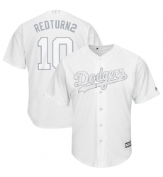 Dodgers 10 Justin Turner RedTurn2 White 2019 Players Weekend Player Jersey