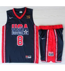 USA Basketball 1992 Olympic Dream Team Blue Jerseys & Shorts Suits 8# Scottie Pippen