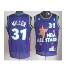 NBA 95 All Star #31 Miller Purple Jerseys