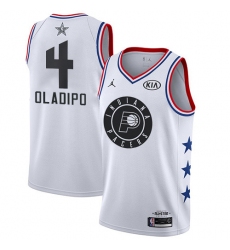 Pacers #4 Victor Oladipo White Basketball Jordan Swingman 2019 All Star Game Jersey