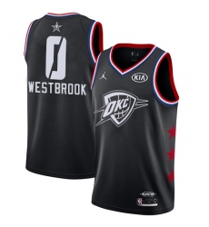 Thunder #0 Russell Westbrook Black Basketball Jordan Swingman 2019 All Star Game Jersey