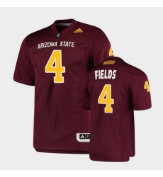 Men Arizona State Sun Devils Evan Fields College Football Maroon Premier Jersey