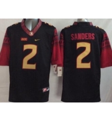 Florida State Seminoles (FSU) #2 Deion Sanders Black Stitched NCAA Limited Jersey