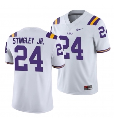 LSU Tiger Derek Stingley Jr. White College Football Men'S Jersey