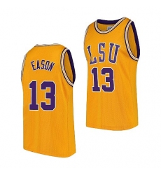 LSU Tiger Tari Eason Gold College Basketball 2021 Transfer Jersey