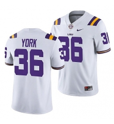 Lsu Tigers Cade York White College Football Men Jersey