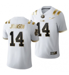 Lsu Tigers Max Johnson 2021 22 Golden Edition Limited Football White Jersey