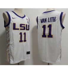 Men LSU Tigers #11 Hailey Van Lith White Baseball Stitched NCAA Jersey