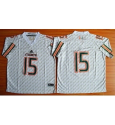 Hurricanes #15 Brad Kaaya White Stitched NCAA Jerseys