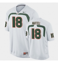 Men Miami Hurricanes Tate Martell Game White College Football Jersey