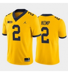 Michigan Wolverines Carlo Kemp Yellow Alternate Men'S Jersey