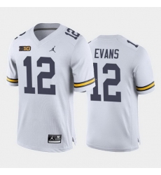 Michigan Wolverines Chris Evans White Away Men'S Jersey