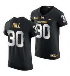 Michigan Wolverines Daxton Hill 2021 22 Golden Edition Elite Football Black Jersey