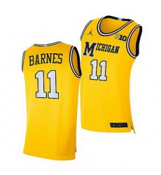 Michigan Wolverines Isaiah Barnes Maize Replica Jersey