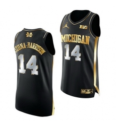 Michigan Wolverines Rico Ozuna Harrison 2021 March Madness Golden Authentic Black Jersey