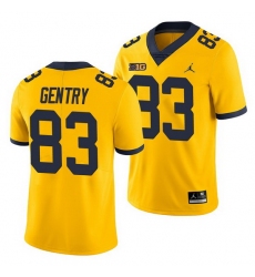 Michigan Wolverines Zach Gentry Yellow Game Men'S Jersey