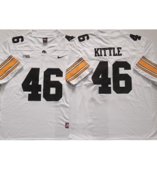 Iowa Hawkeyes White #46 KITTLE White Stitched NCAA Jersey